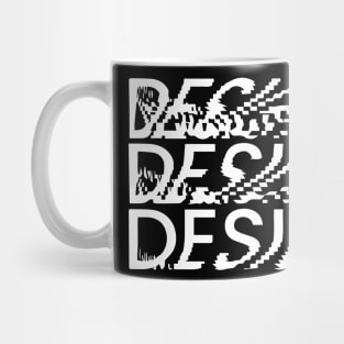 distorted pixel design logo Mug